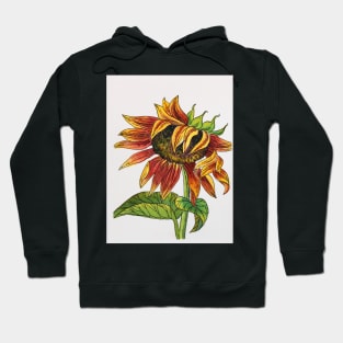 Sunflower Watercolor Painting Hoodie